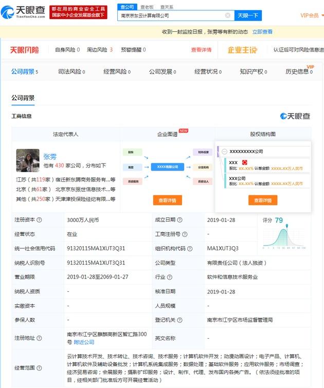 刘强东南京布局云计算新公司，女助理张雱再度出任法人，业务涵盖国内广告发布